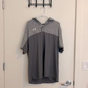Grey Under Armor Golf Polo, L